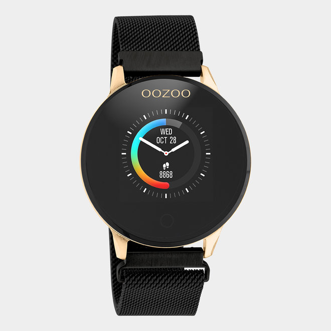 OOZOO | Smartwatch unisex rosé/zwart mesh